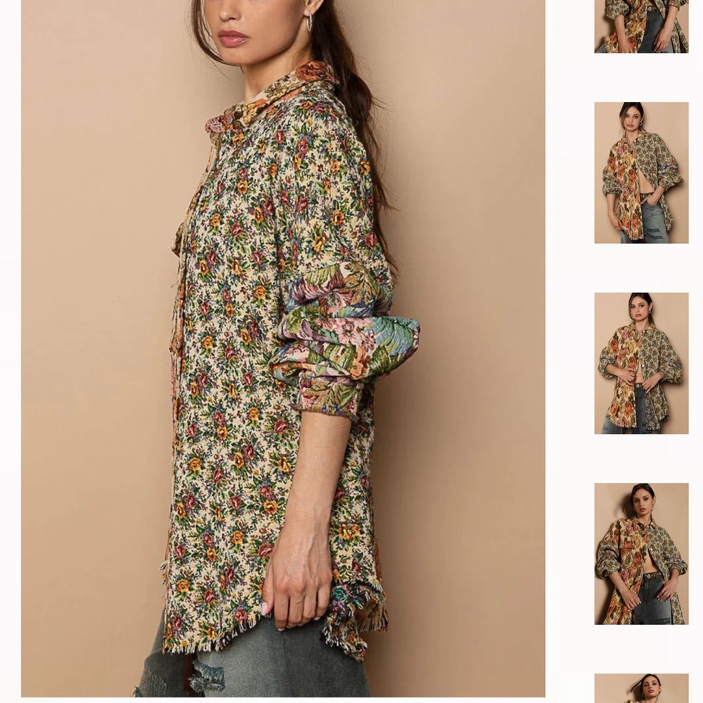 POL Floral Patchwork Jacket - Multicolor - image 2